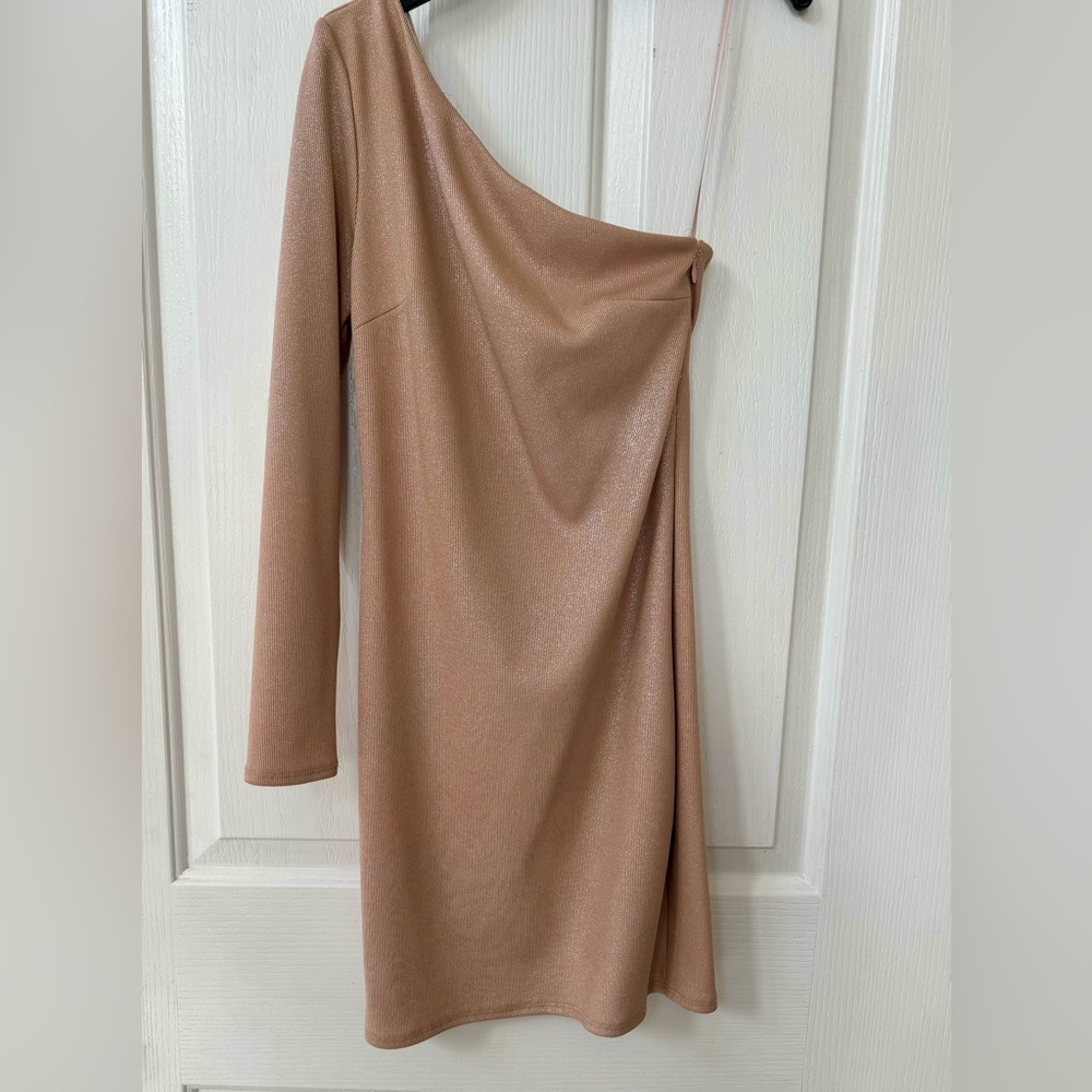 Top shop off the shoulder, one sleeve dress